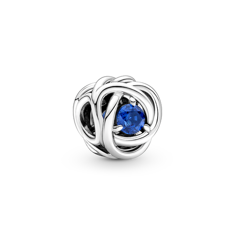 September Födelsesten Evighetssymbol med blå sten, berlock