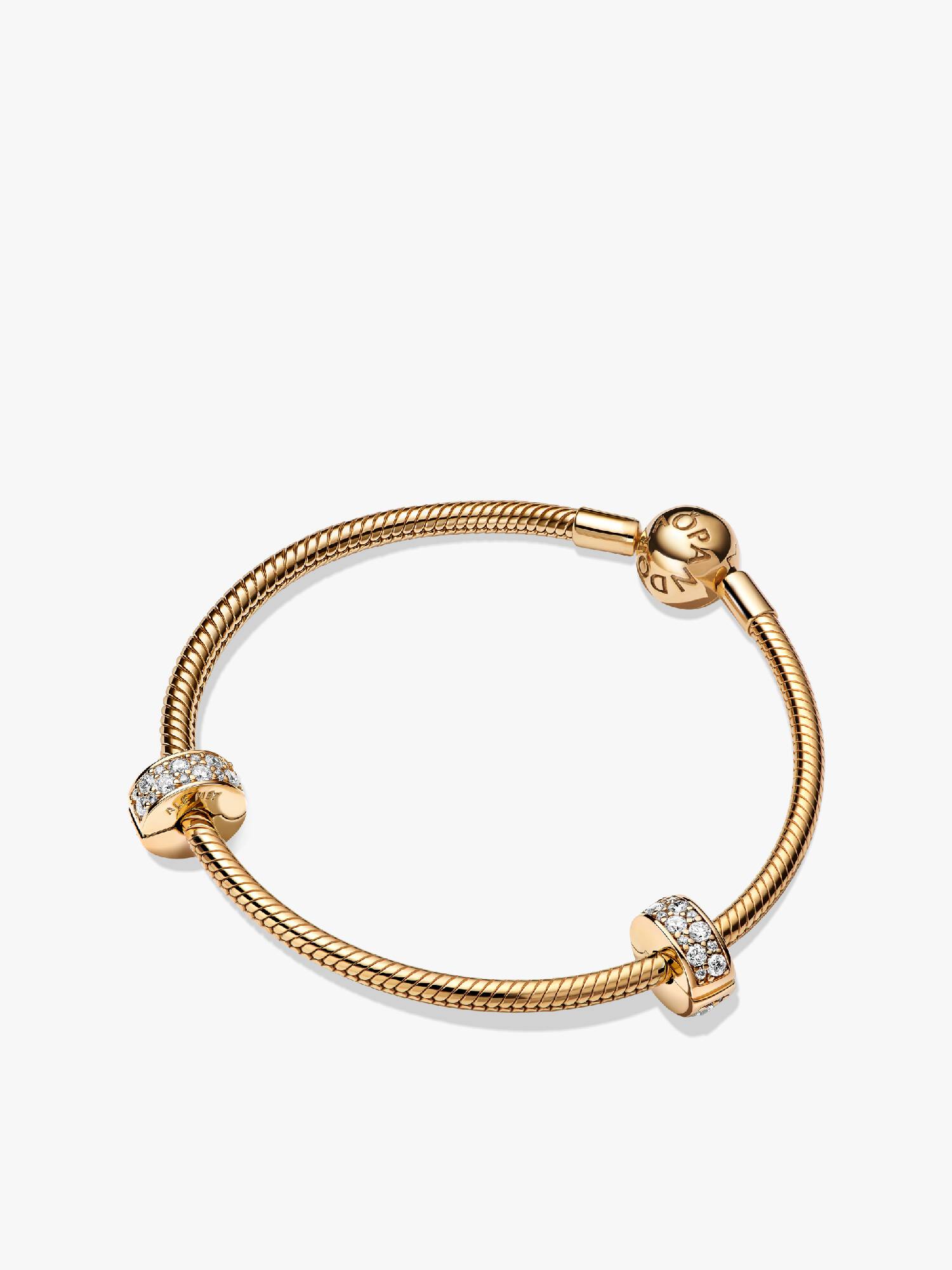 Guldpläterat armband & 2 clips