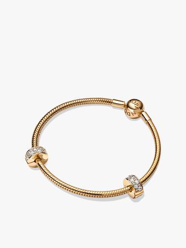 Guldpläterat armband & 2 clips