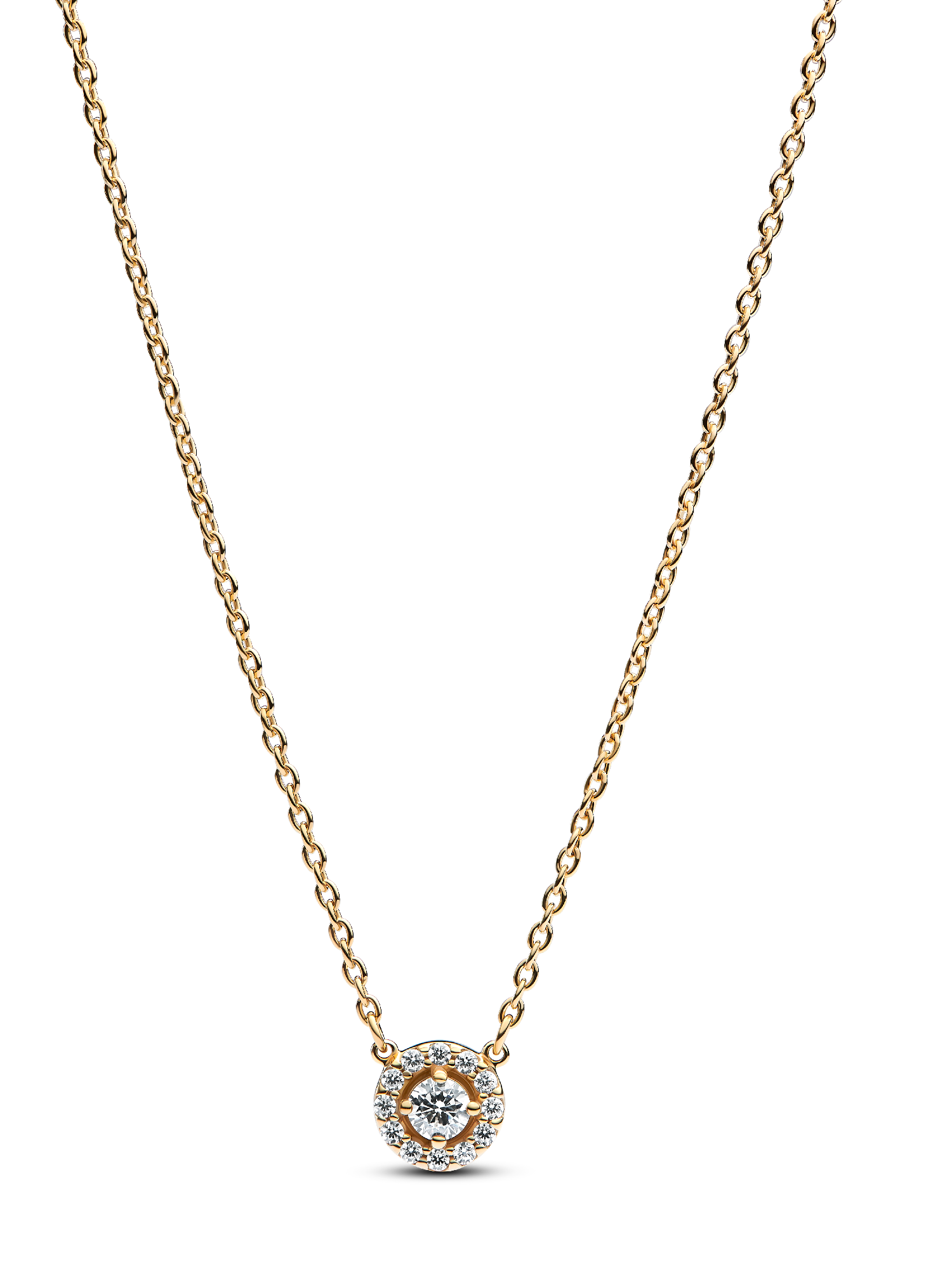 Glittrande hängsmycke och halsband