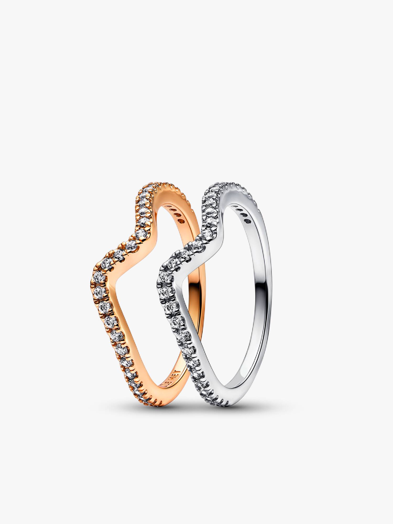 Gnistrande våg-ringset