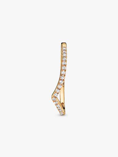 Glittrande wishbone-ring
