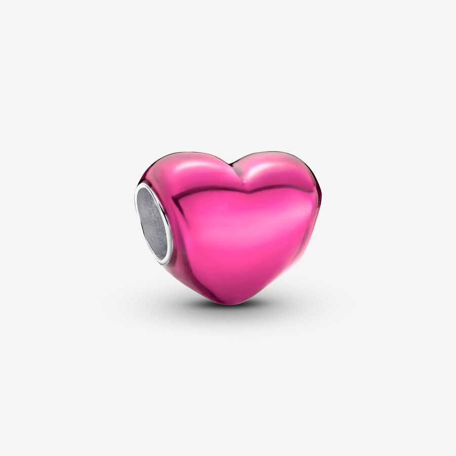 Metallicskimrande rosa hjärta, berlock image number 0