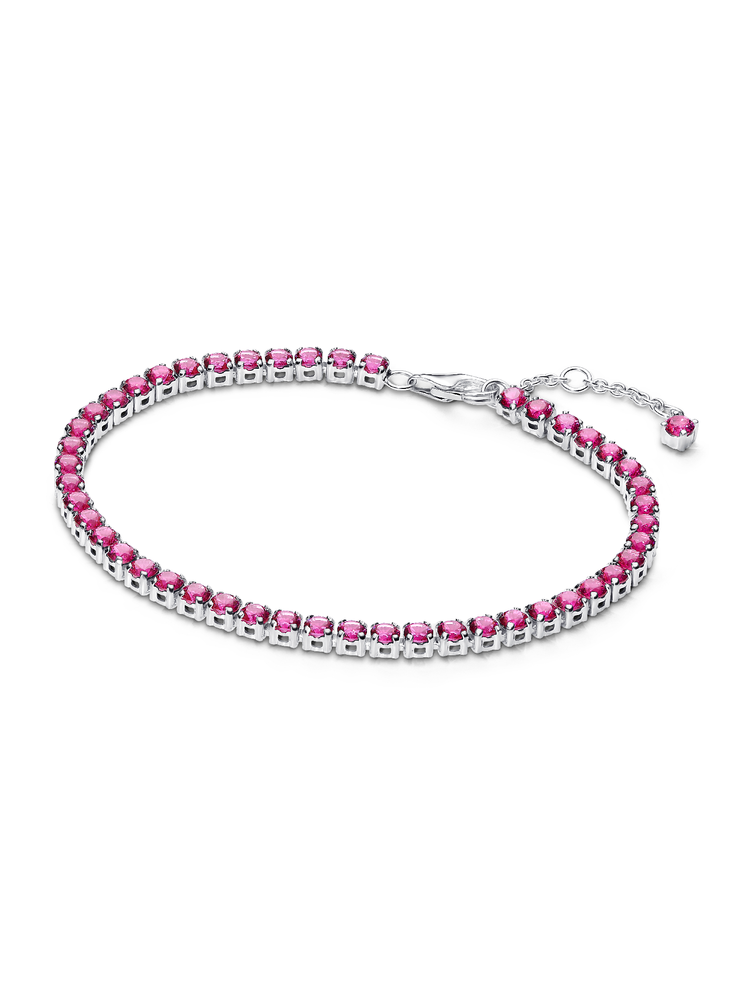Glittrande rosa tennisarmband