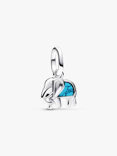 Turkosfärgad elefant, minihängberlock