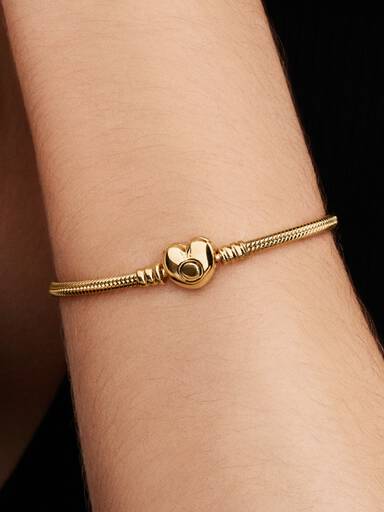 Pandora Moments Hjärtlås Ormkedjearmband