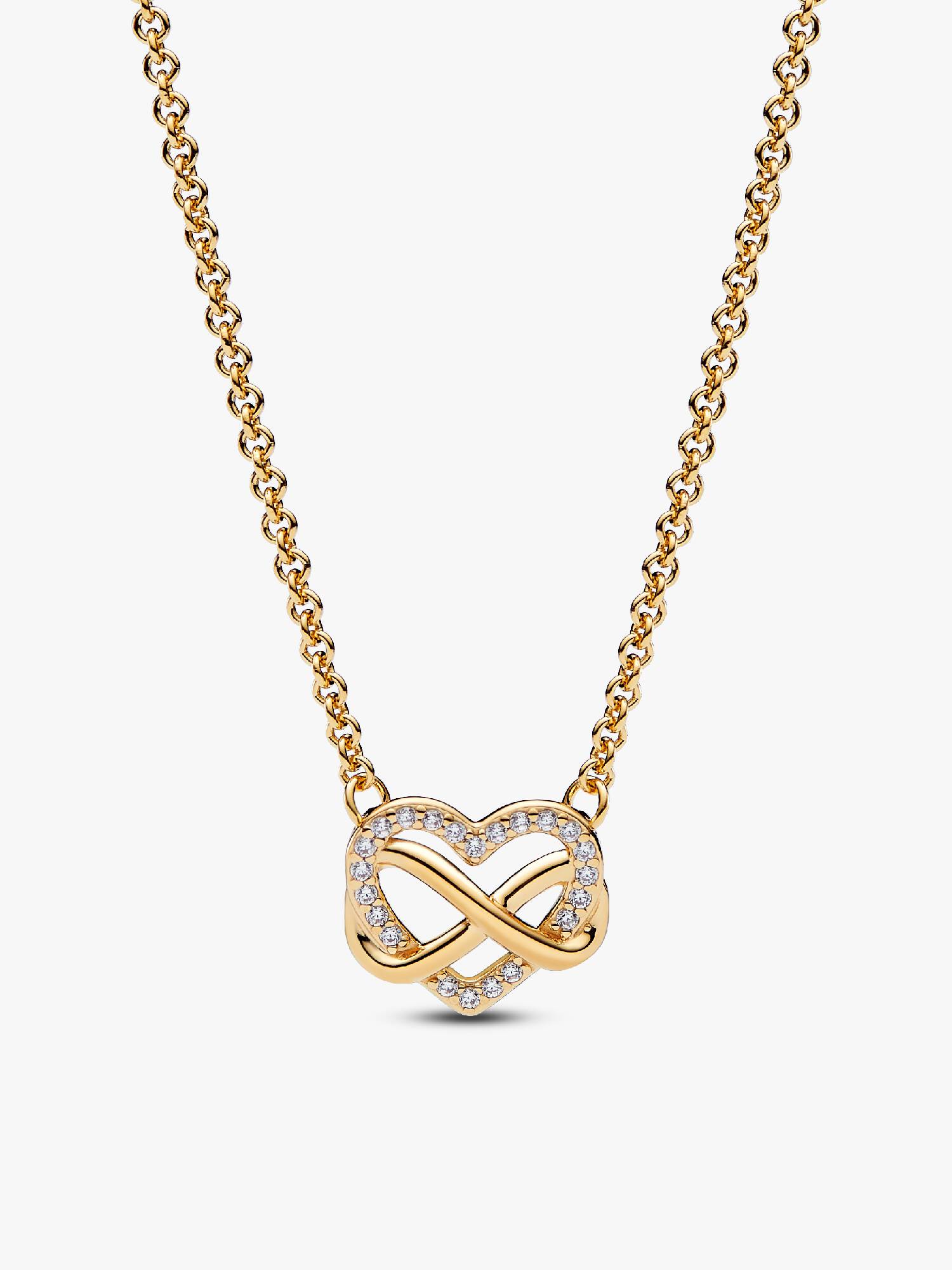 Glittrande halsband med evighetstecken