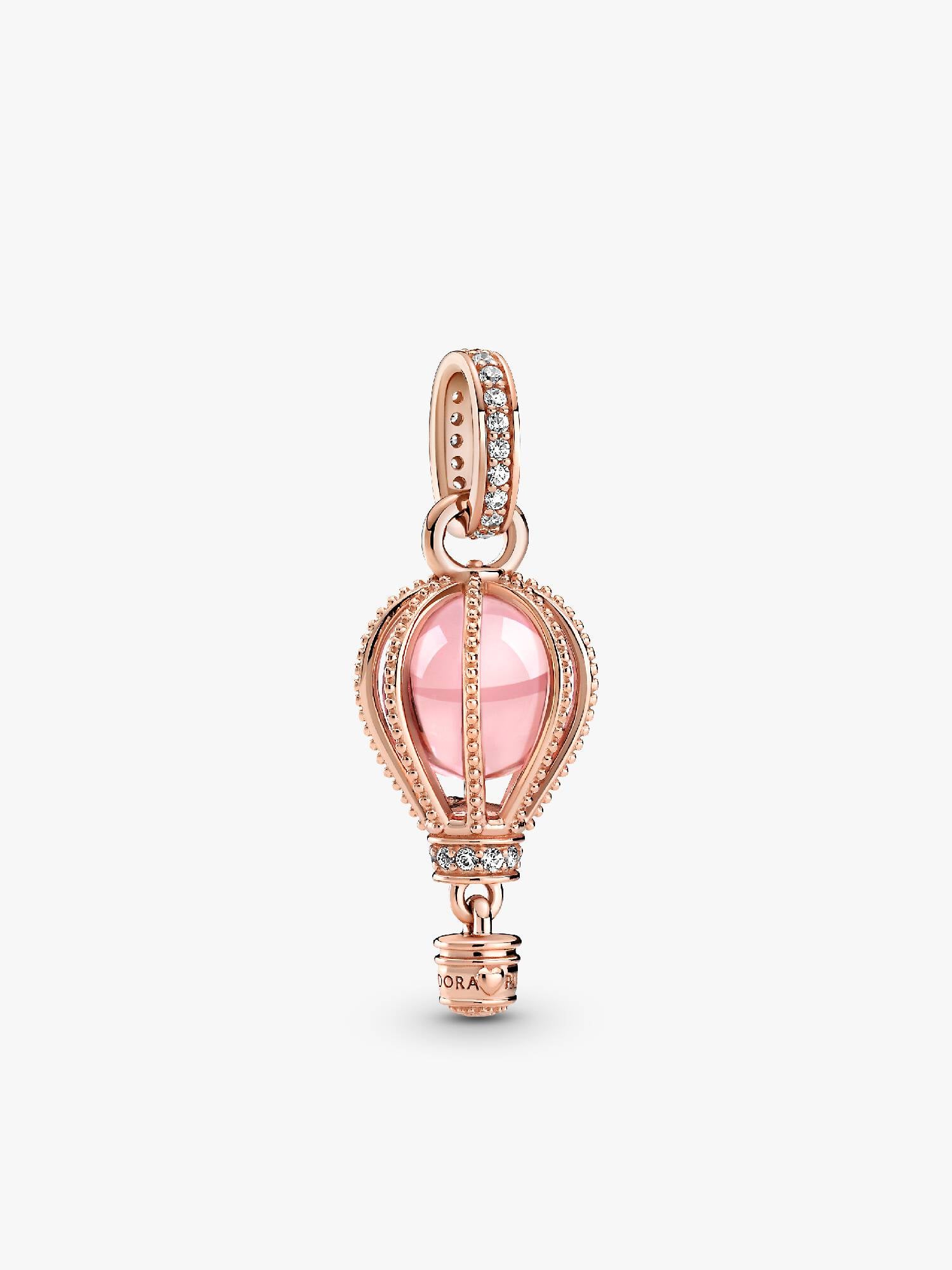 Glittrande rosa luftballong, hängberlock