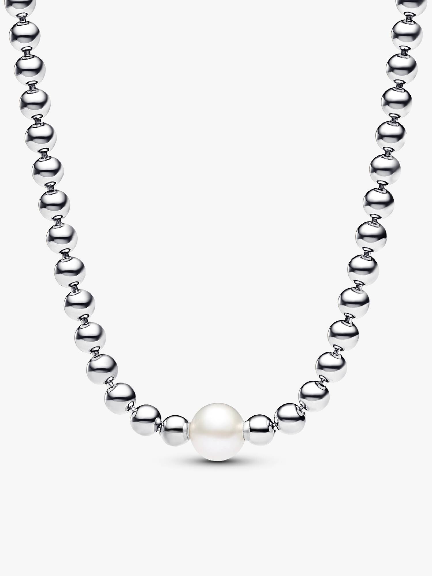 Collierhalsband med behandlade sötvattensodlade pärlor