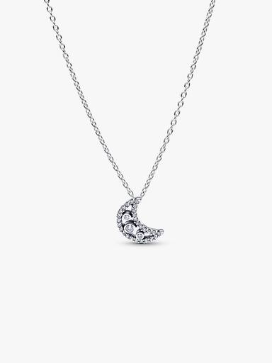 Halsband med glittrande halvmåne