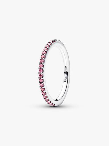 Bandring med rosa glittrande stenar