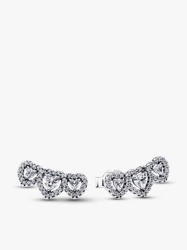 Hjärttrio halsband & örhängen set