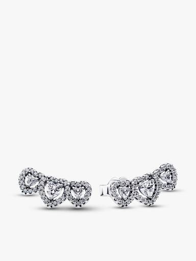 Hjärttrio halsband & örhängen set