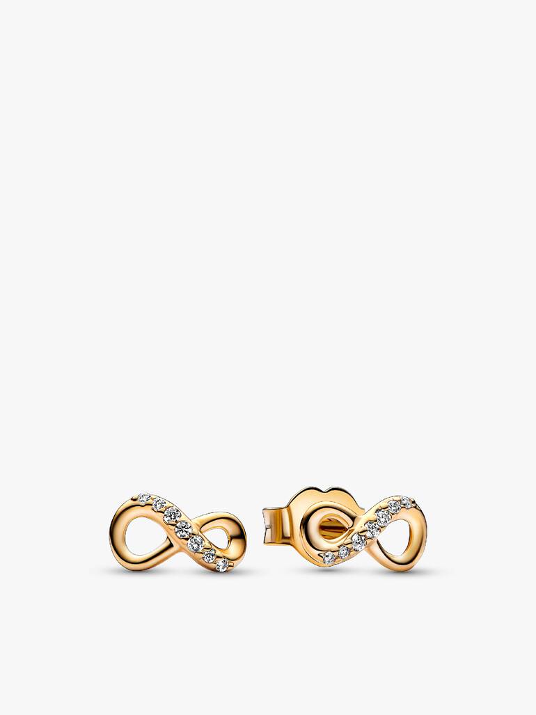 Glittrande Infinity halsband och örhängen set