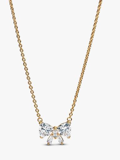 Halsband med glittrande rosett