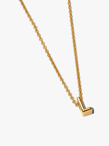Bokstav L charm halsbandset