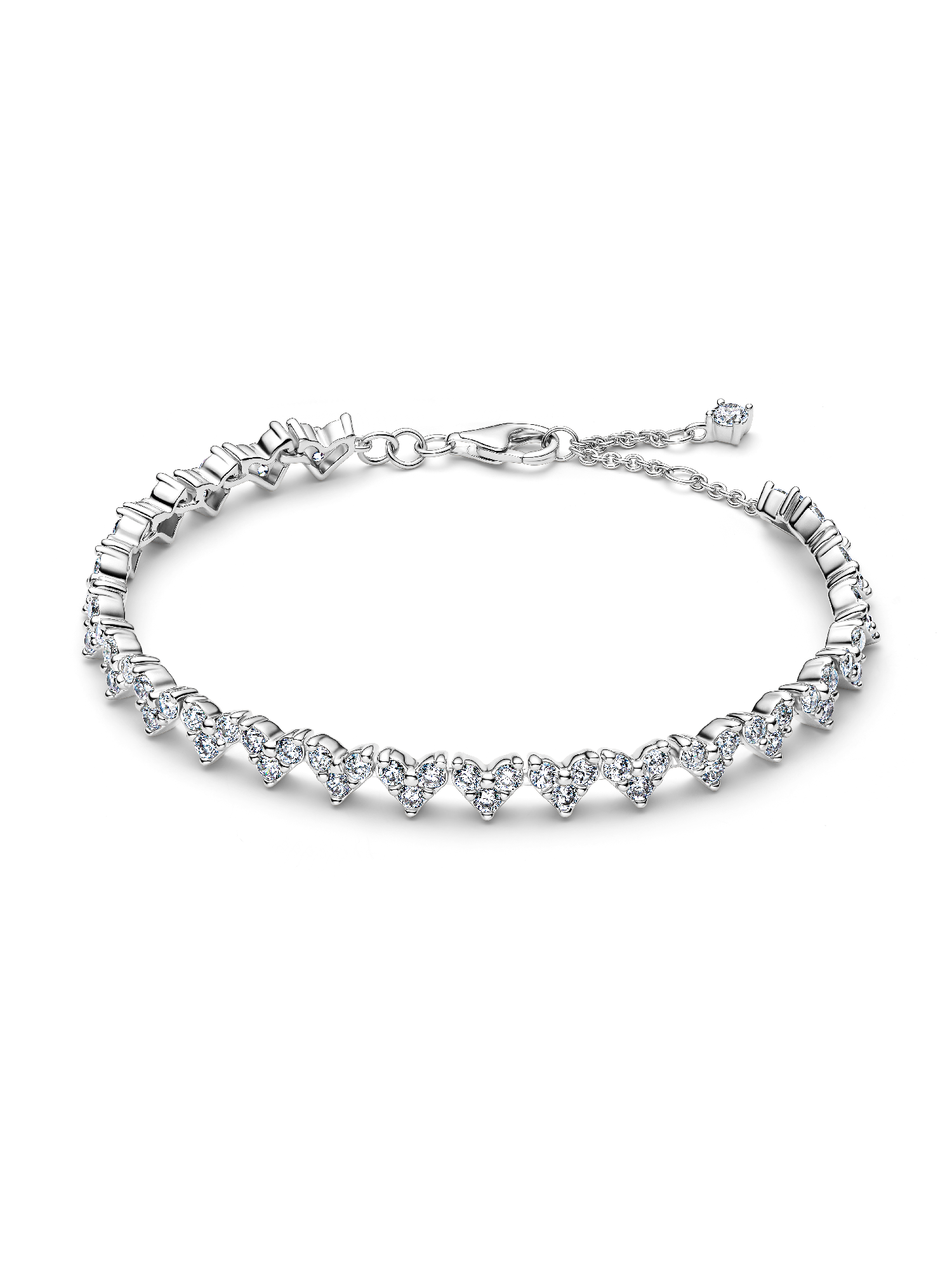 Armband med hjärta och tre stenar