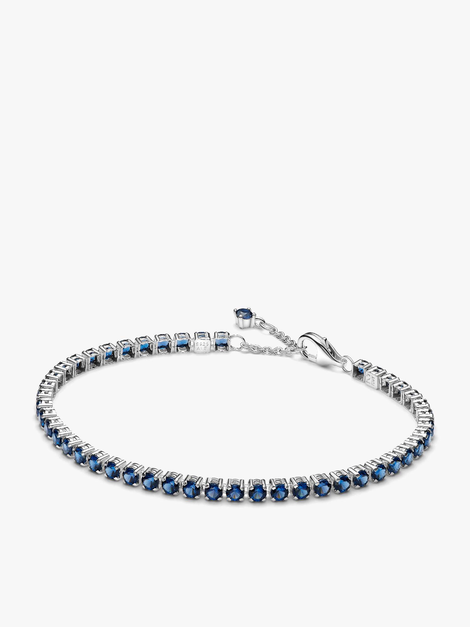 Glittrande blått tennisarmband