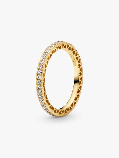 Ring med glitter och hjärtan