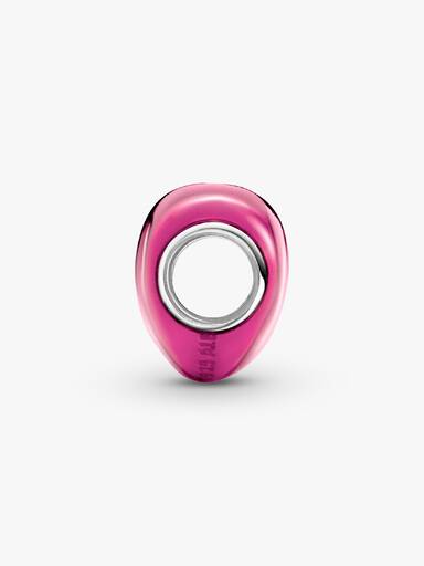 Metallicskimrande rosa hjärta, berlock