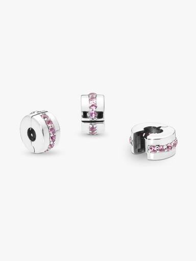 Glittrande rosa clipberlock