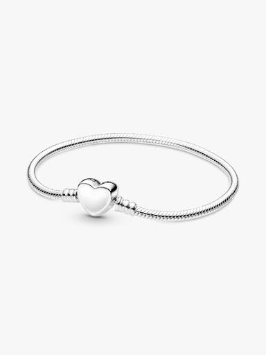 Pandora Moments Graverbart Hjärtlås Ormkedjearmband