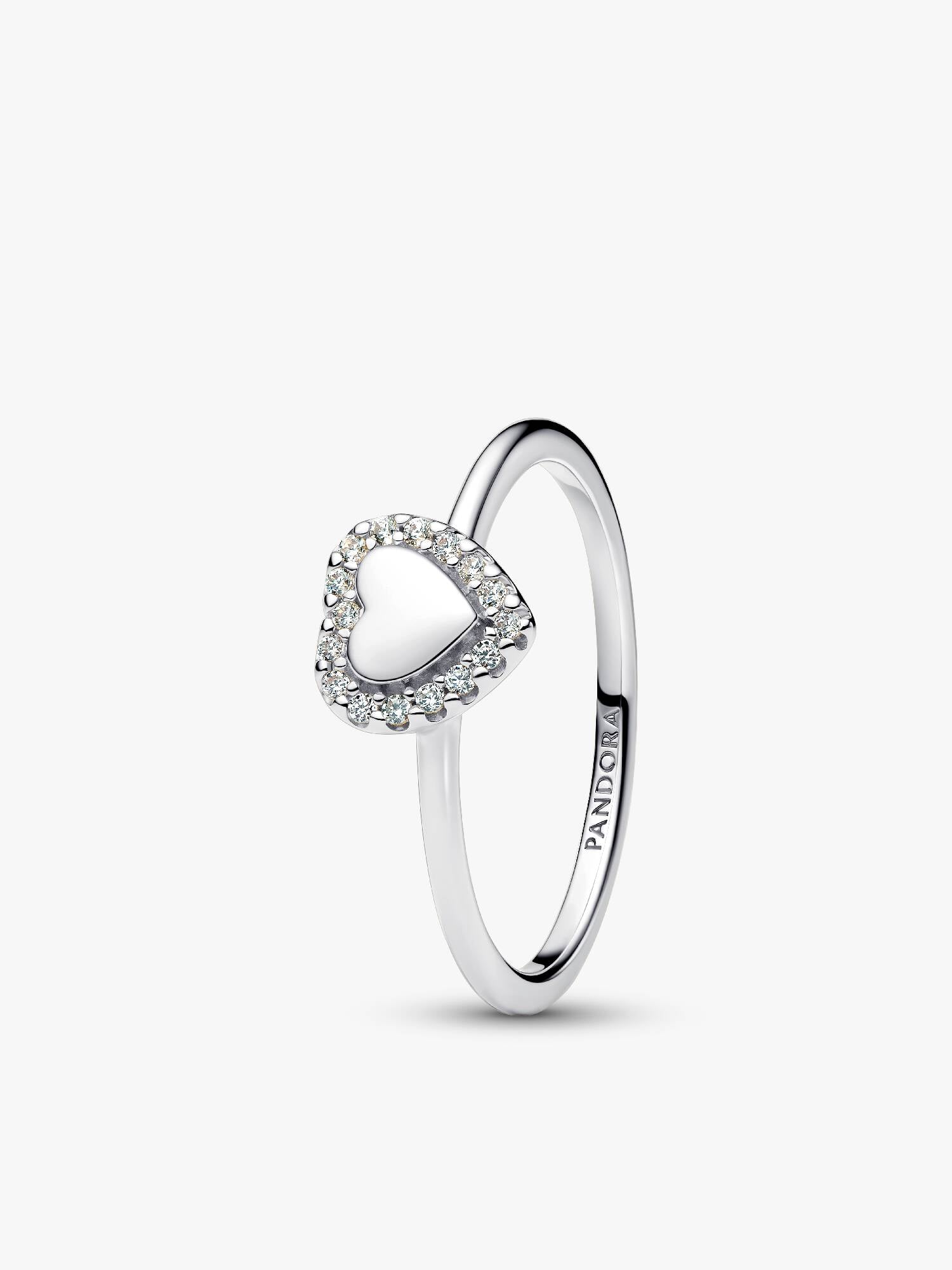 Graverbar ring med hjärta