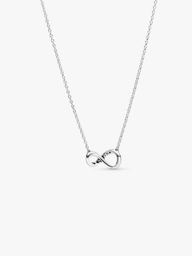 Glittrande halsband med evighetssymbol