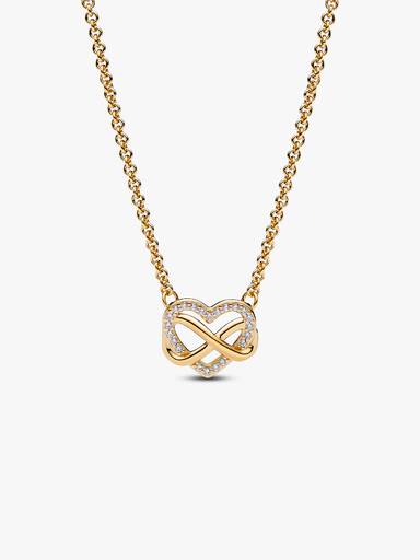 Glittrande halsband med evighetstecken