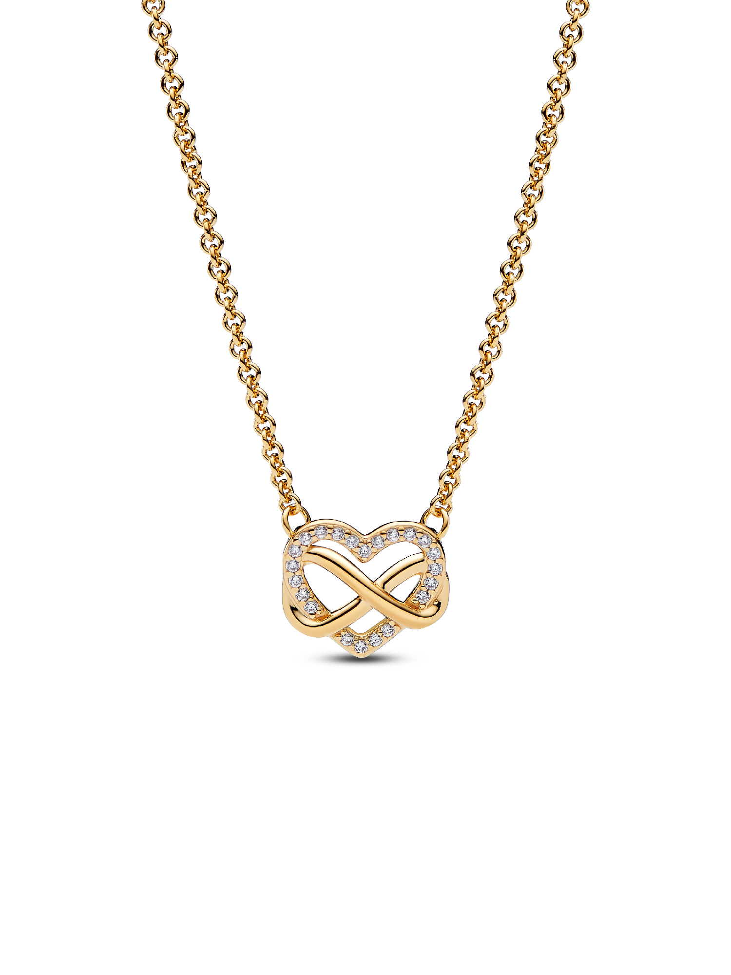 Glittrande halsband med evighetstecken