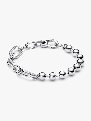 Pandora ME-armband med metallpärlor och länkkedja