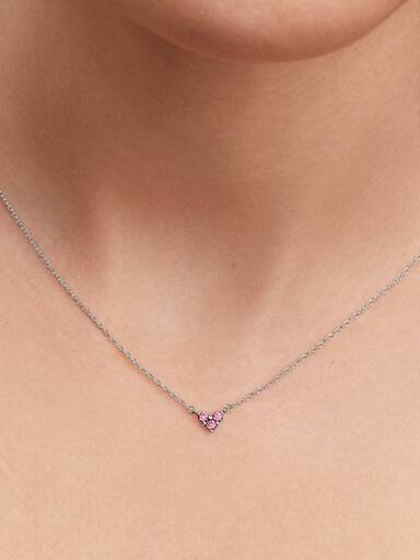 Collierhalsband med hjärtformat hänge