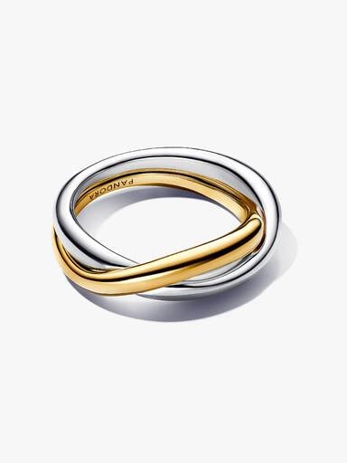 Tvåfärgad sammanflätad ring