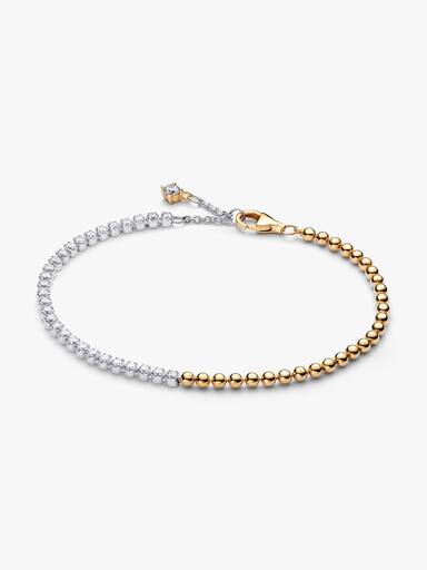 Pärlat armband med tennisdesign