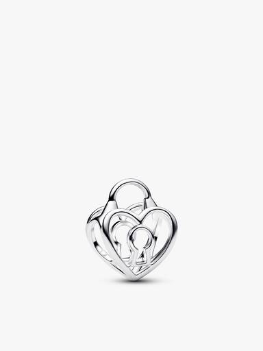 Amour & hjärta hänglås charm & armband set