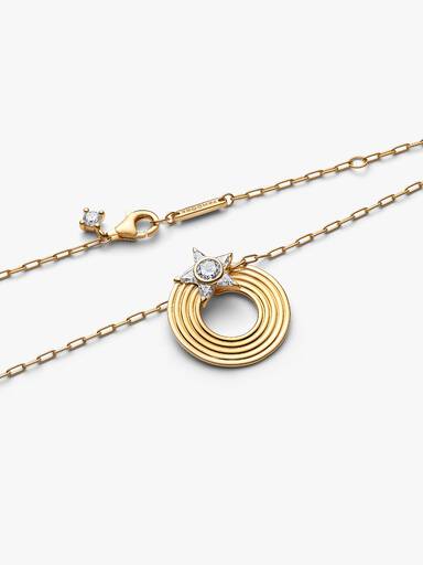 Gnistrande halsband med stjärnfallshänge