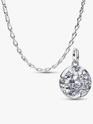 Evig körsbärsblomma halsband & medaljongberlockset