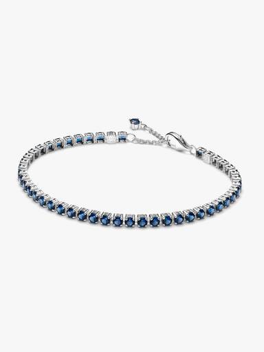 Glittrande blått tennisarmband