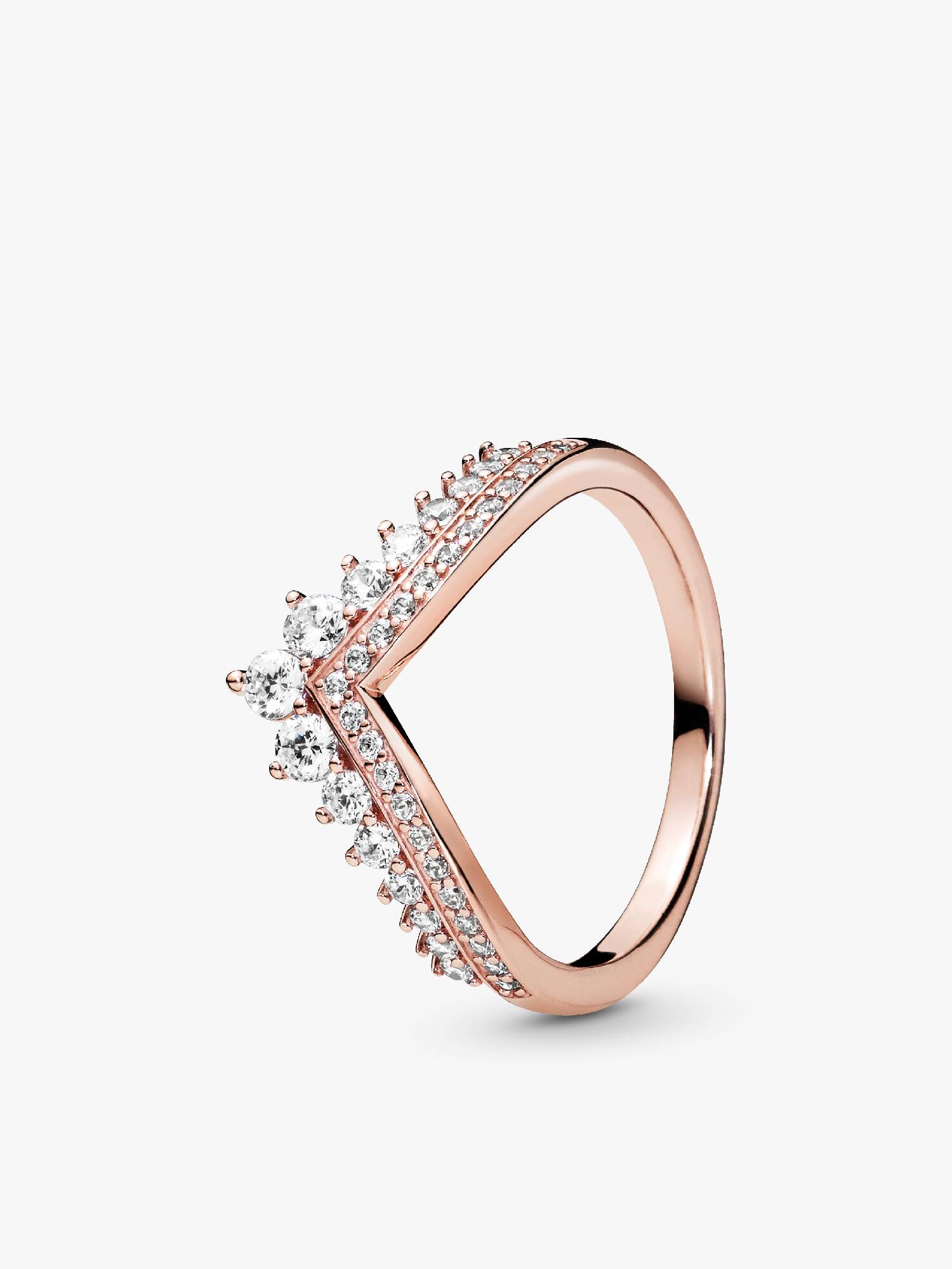 Wishbone-ring med tiaradesign