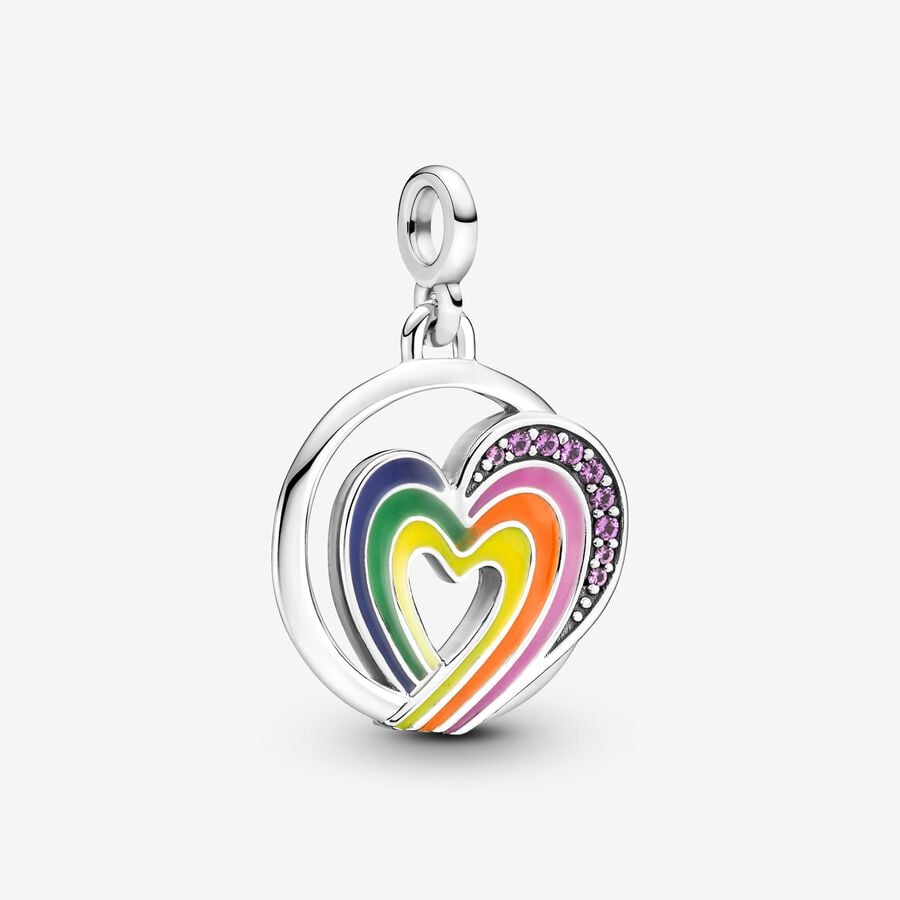 Pandora ME medaljong Rainbow Heart of Freedom  image number 0