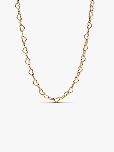 Collierhalsband med länkade hjärtan