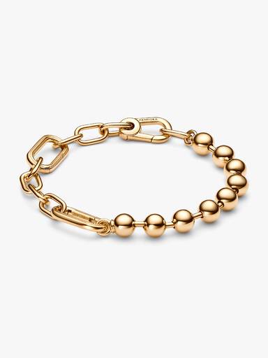 Pandora ME-armband med metallpärlor och länkkedja