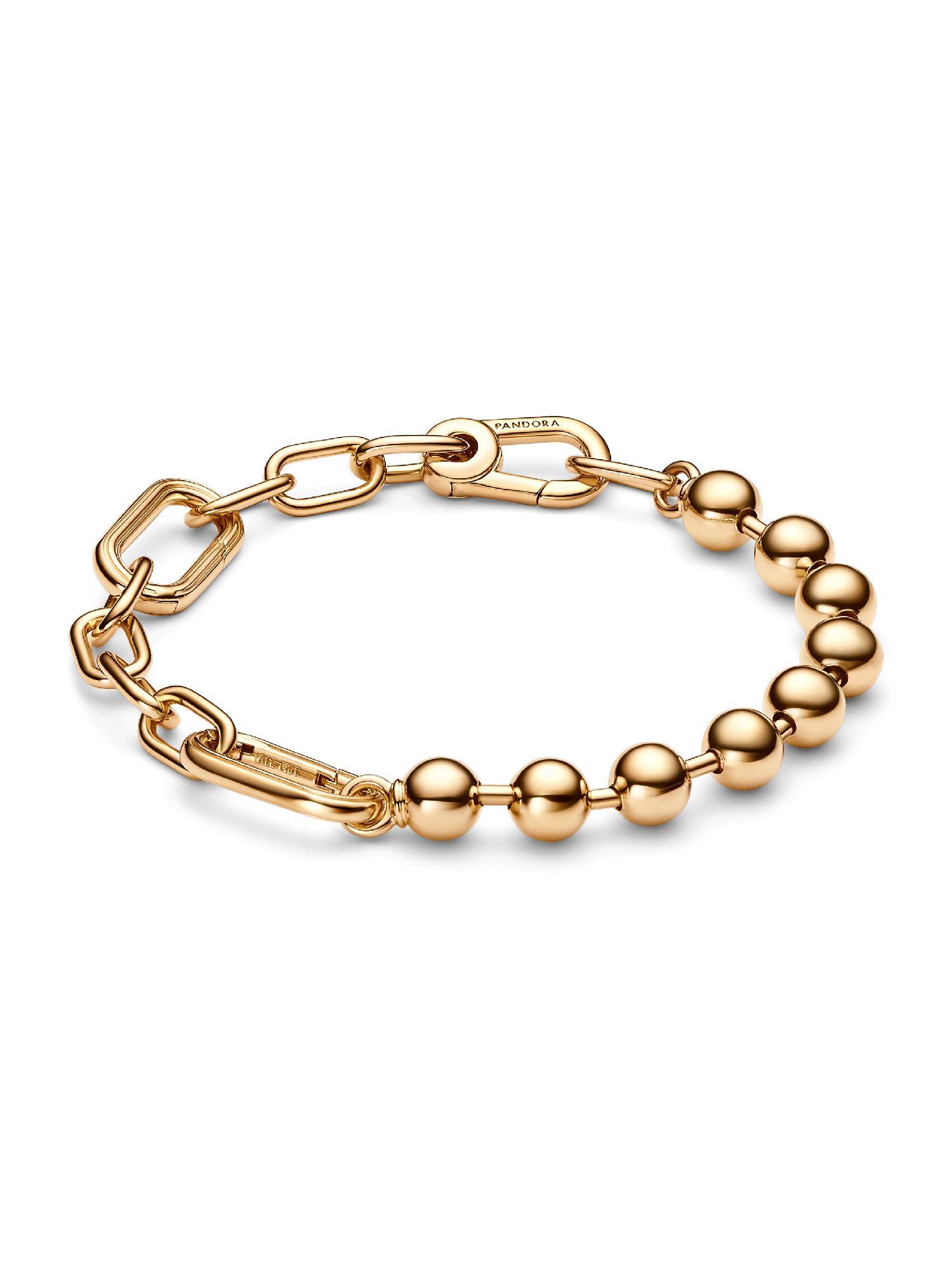 Pandora ME-armband med metallpärlor och länkkedja