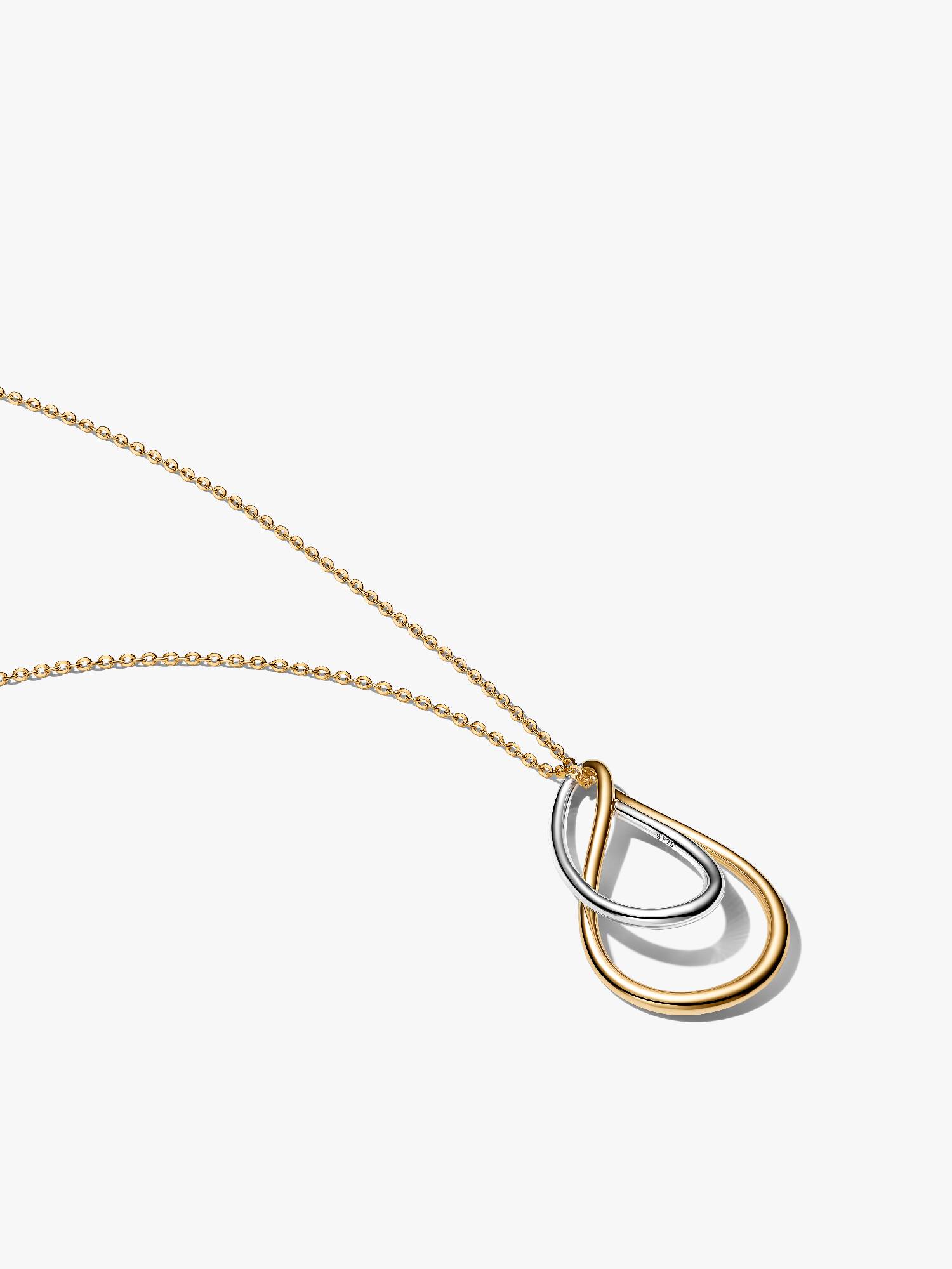 Tvåfärgat hängsmycke och halsband 