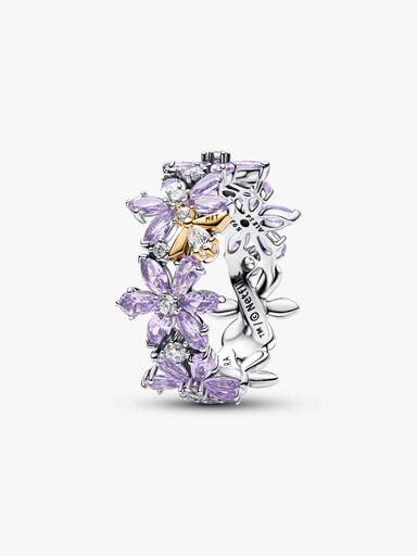 Bridgerton-inspirerad ring med blomma och bi