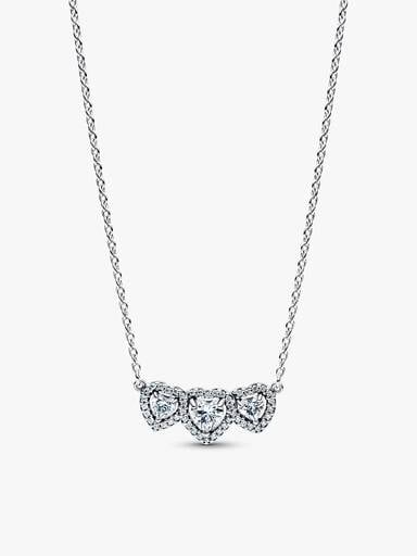Hjärttrio halsband & örhängen set