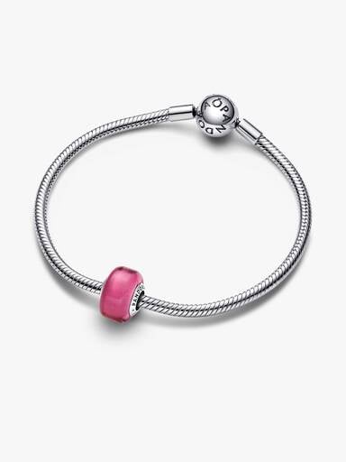 Rosa miniberlock i muranoglas