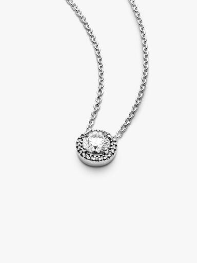 Round Sparkle Halo Halsband