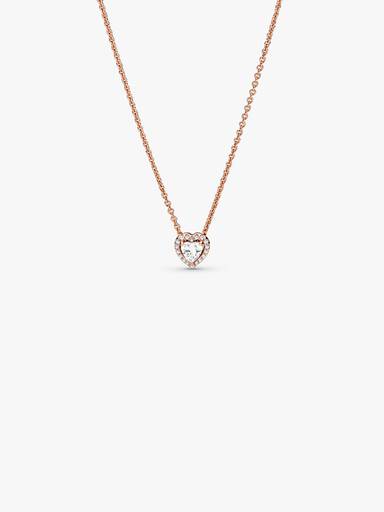 Halsband med glittrande hjärta