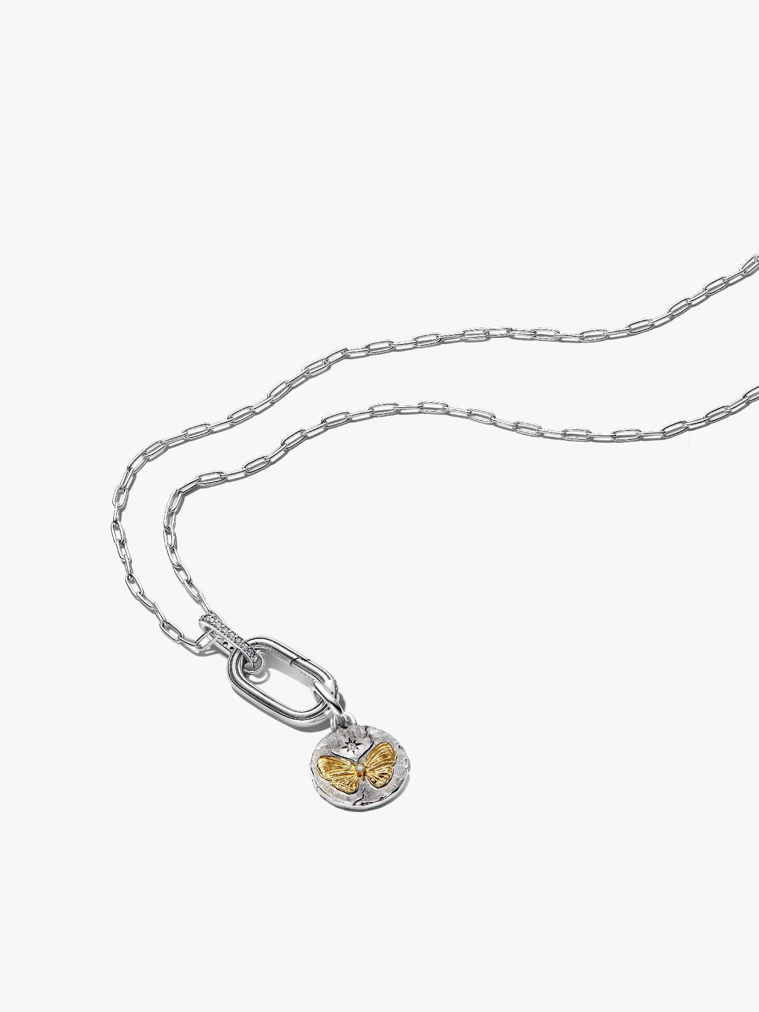 Halsbandsset med fjärilsformad medaljong